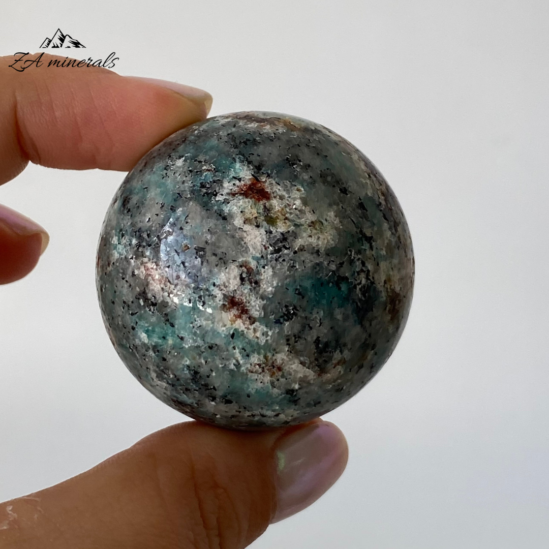 Amazonite & Garnet Sphere 0.091kg IO5