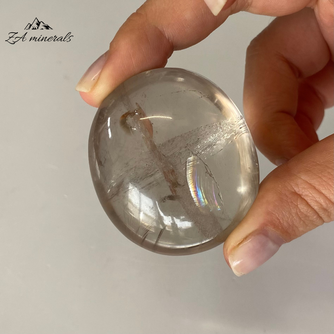 Polished Clear Quartz Palmstone (x1) 0.075kg IS2