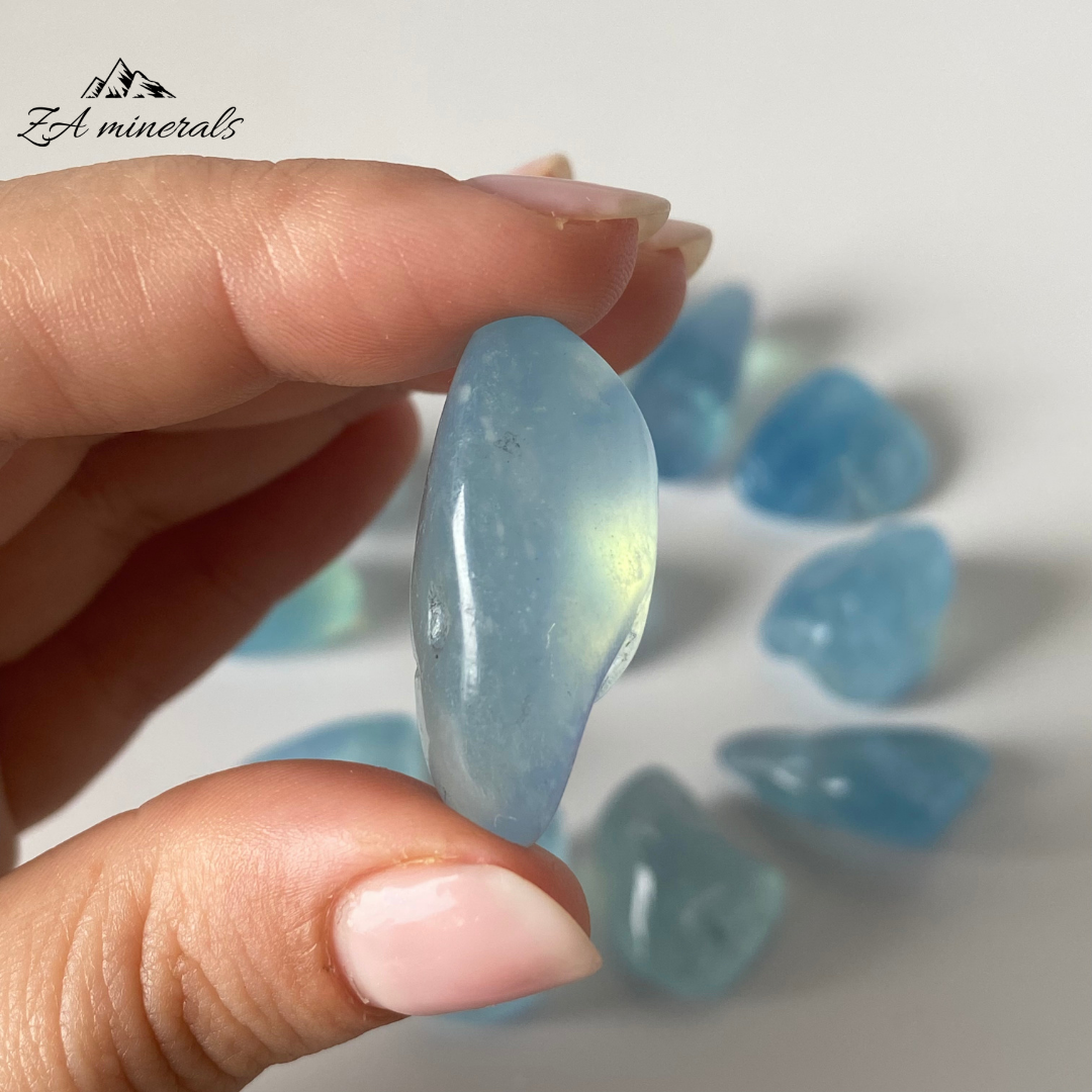 Aquamarine Tumbles (x12) 0.100kg