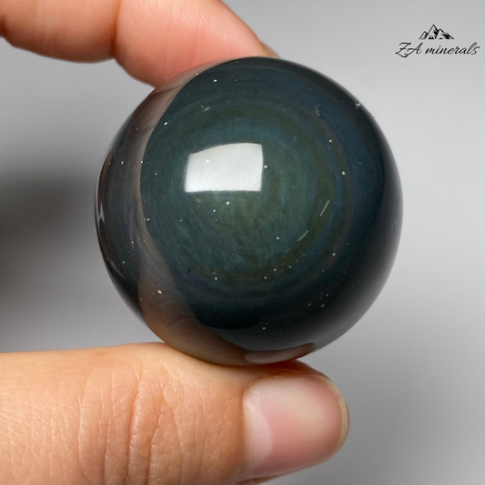 Polished Rainbow Obsidian Sphere IN08