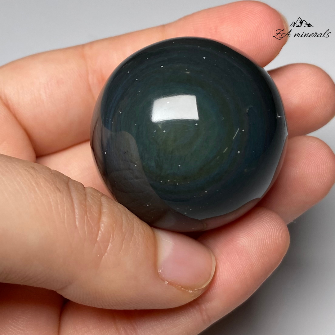 Polished Rainbow Obsidian Sphere IN08