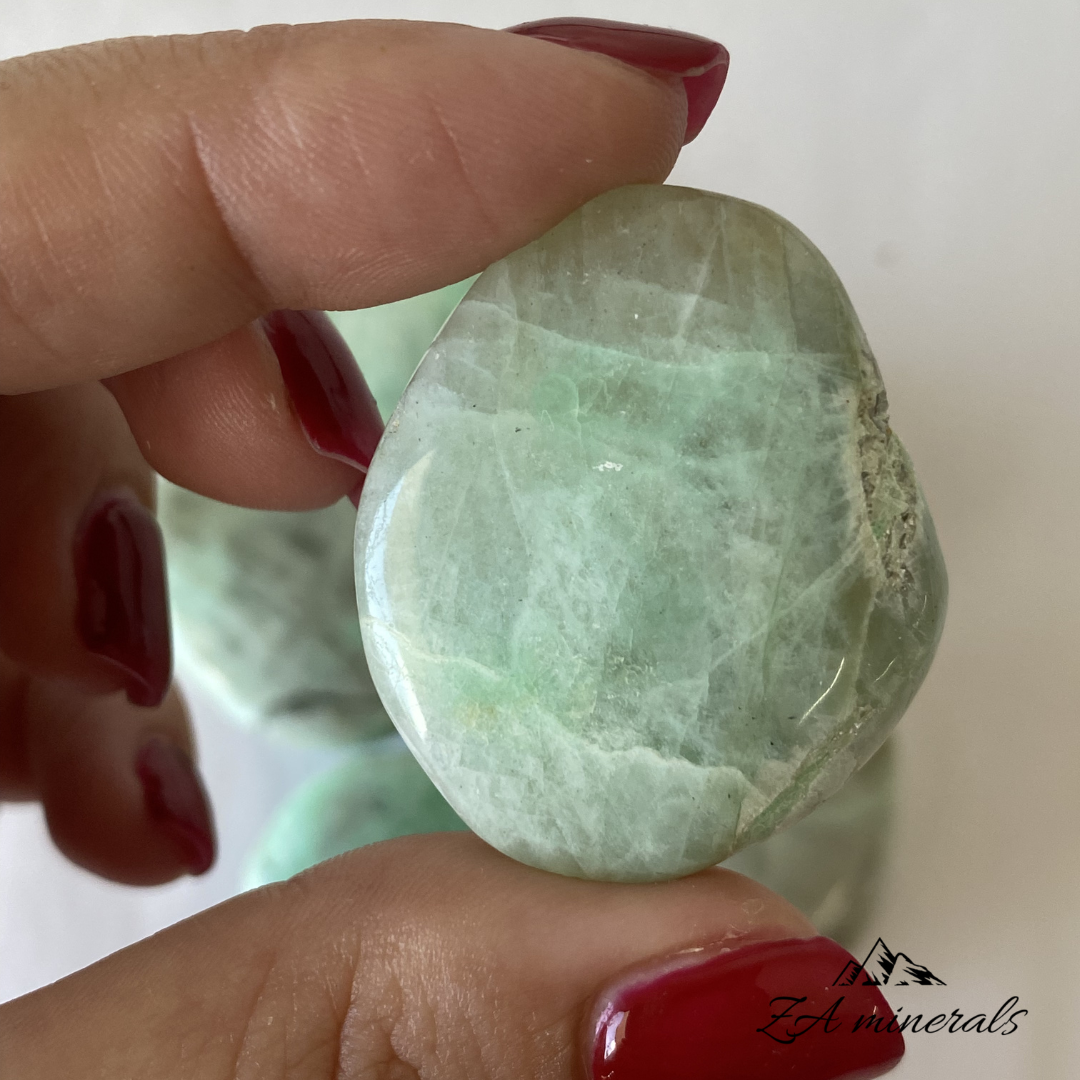 Polished Garnierite Small Palmstones (x6) 0.150kg GB26