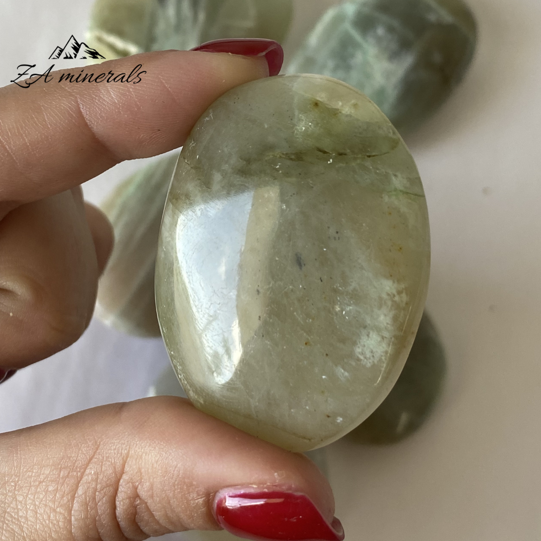 Polished Garnierite Palmstones (x6) 0.270kg GB27