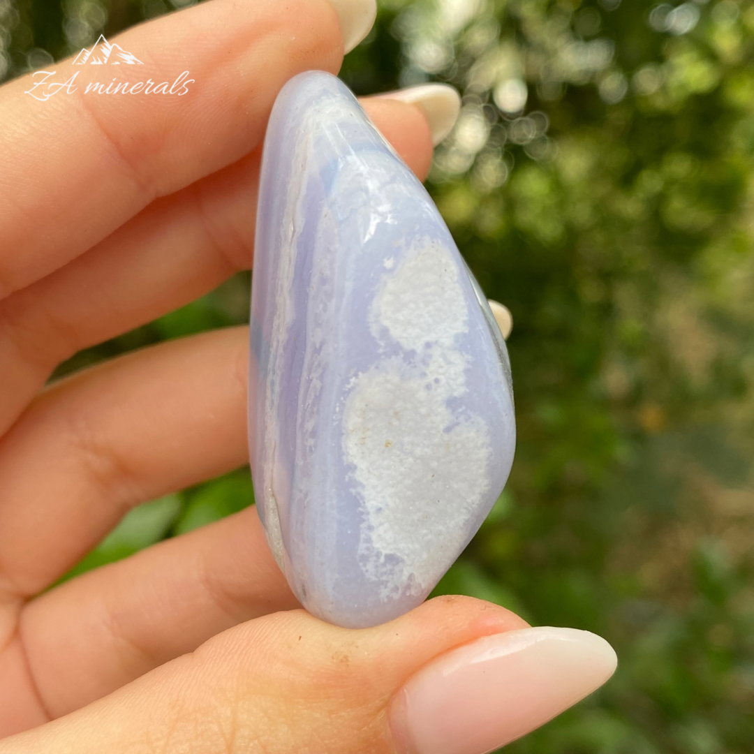 Blue Lace Agate tumble 45g (HX13)
