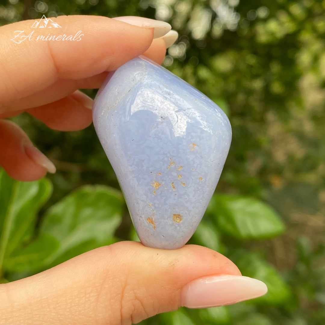 Blue Lace Agate tumble 52g (HX14)