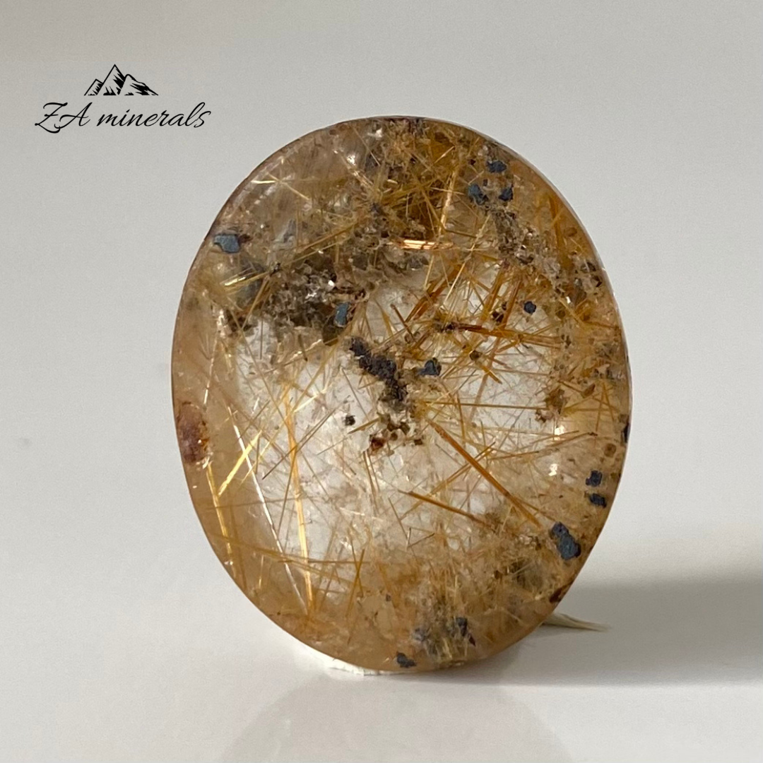 Polished Rutilated Quartz Cabochon 0.007kg