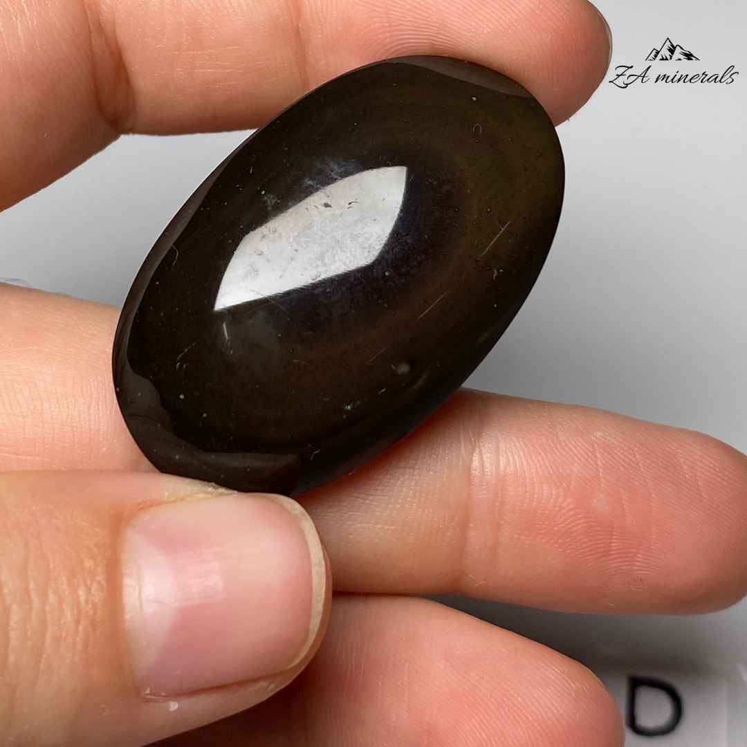 Polished Rainbow Obsidian Palmstones IN04