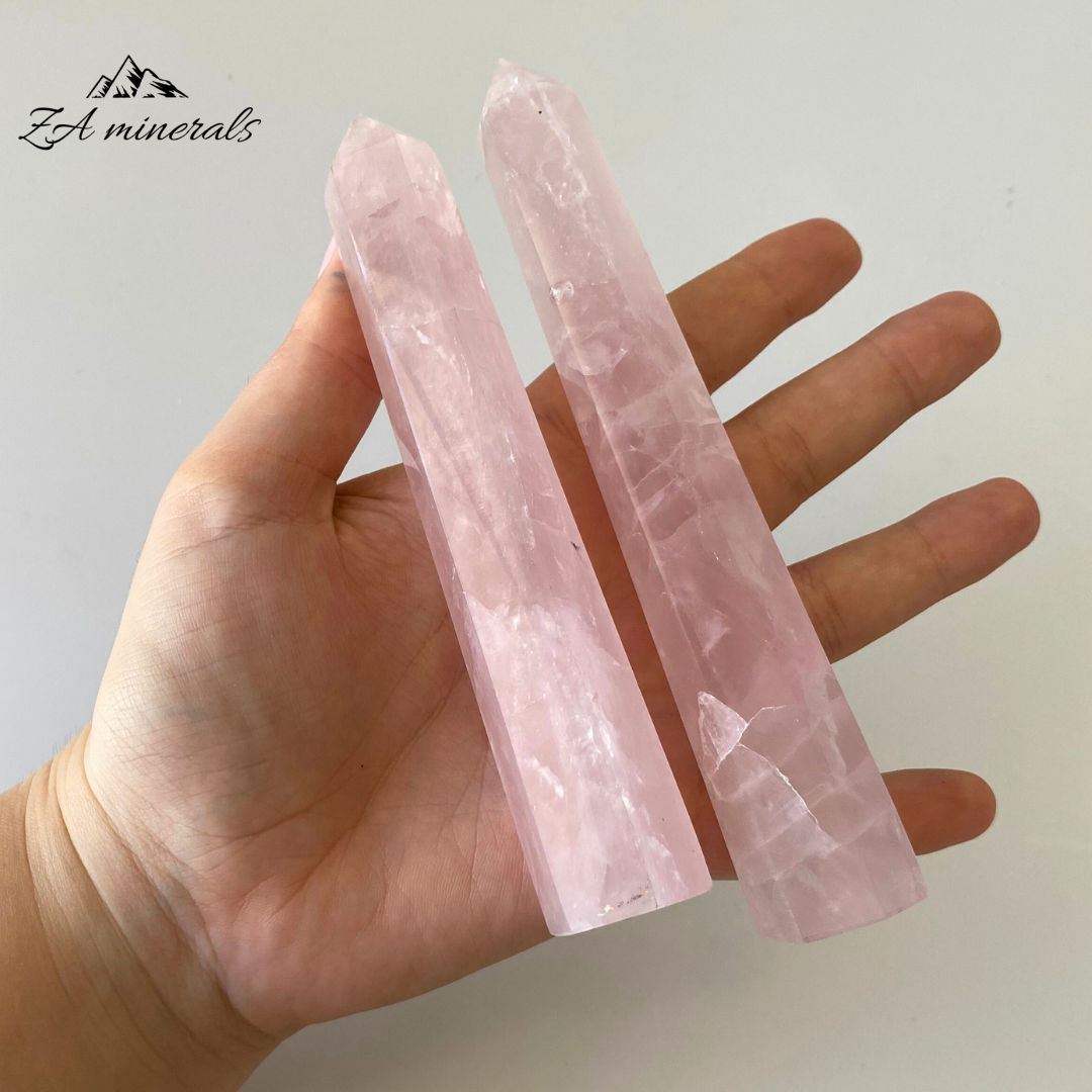 Rose Quartz Long Points (x10) 0.924kg
