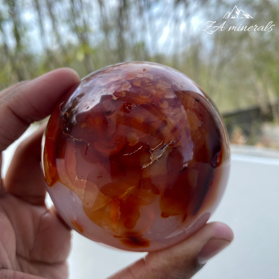 Carnelian Polished Sphere HN19 – ZA minerals