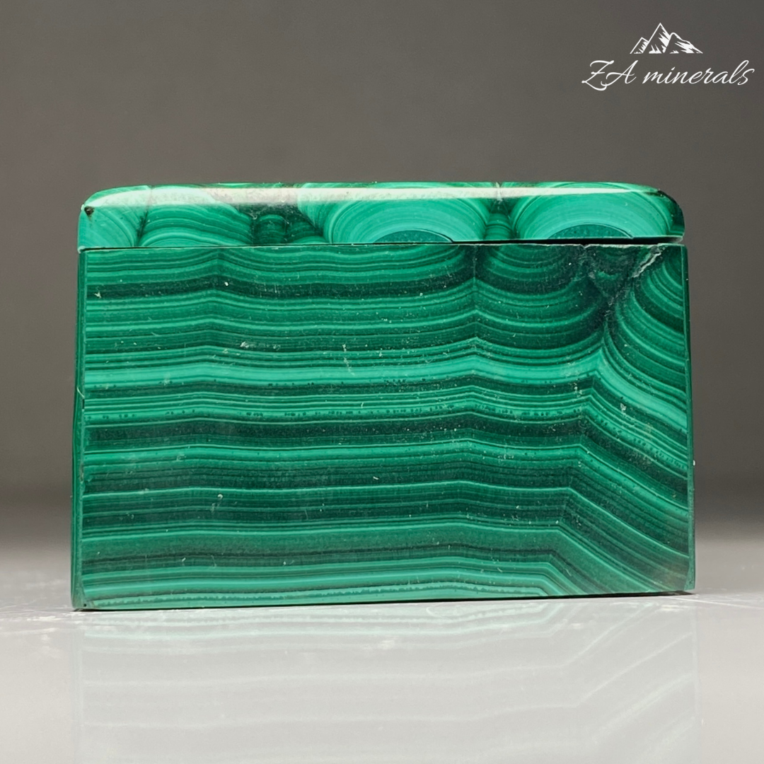 Polished Malachite Trinket Box HJ10
