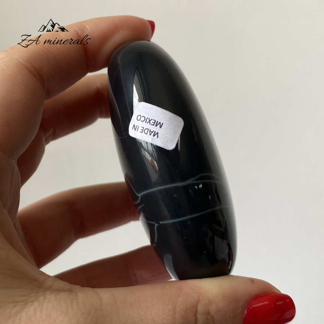 Polished Spiderweb Obsidian Palmstone (x1) 0.136kg IY17