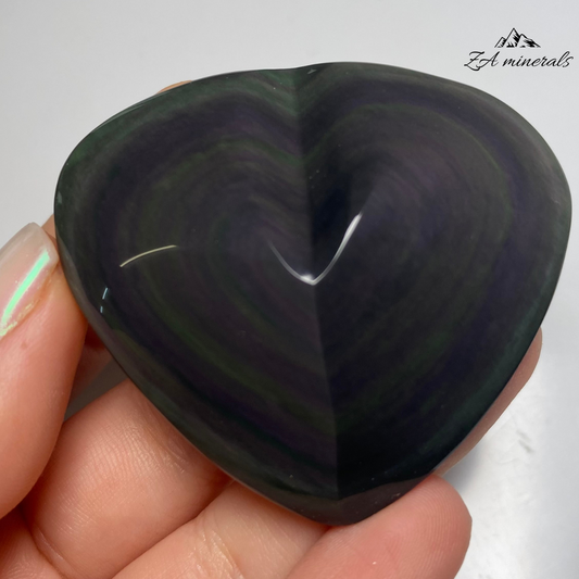 Polished Rainbow Obsidian Heart 0.046kg IL19