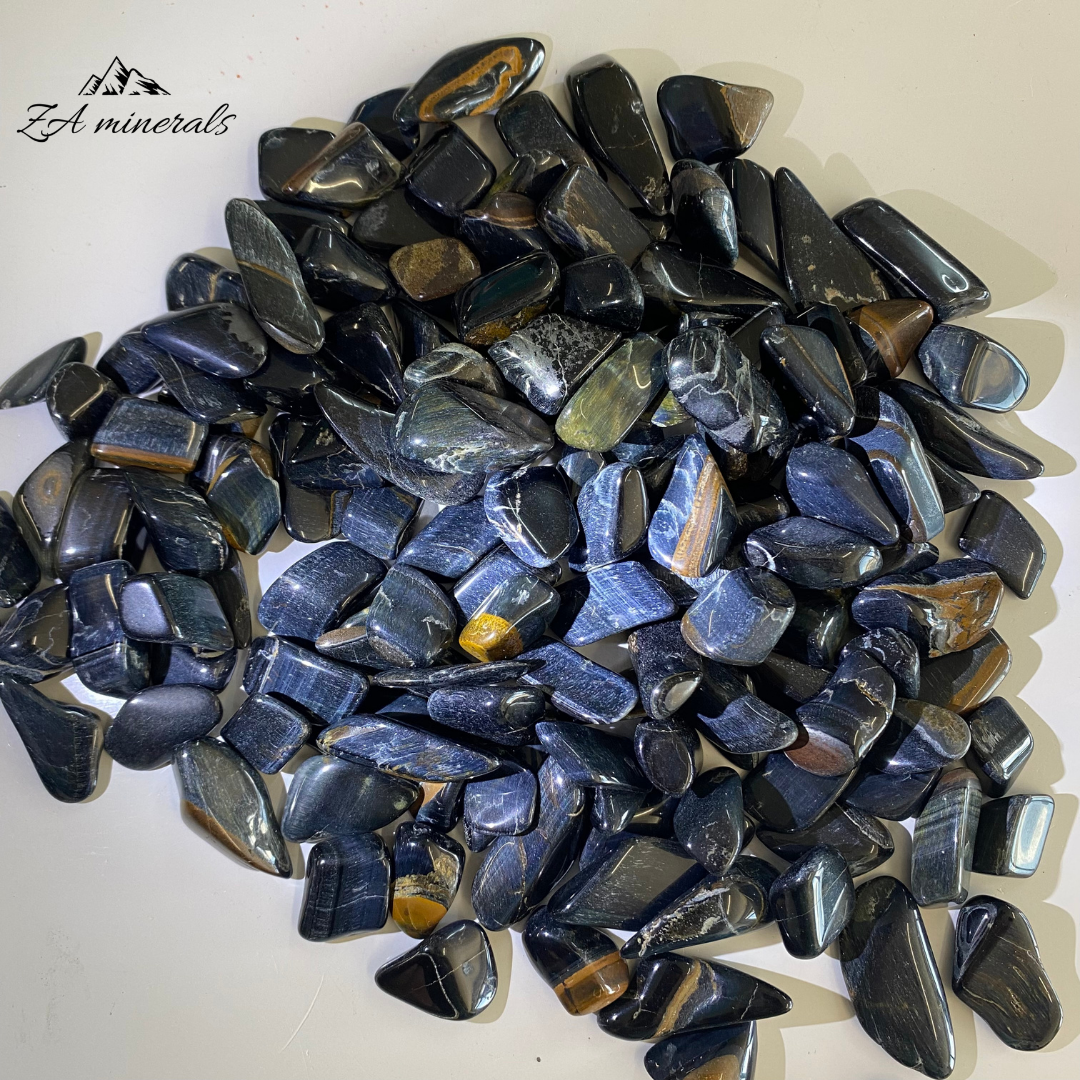 Polished Blue Tiger's Eye tumbles 1kg