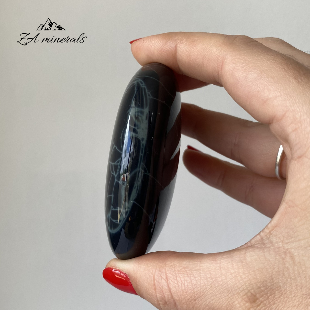 Polished Spiderweb Obsidian Palmstone (x1) 0.148kg IY20