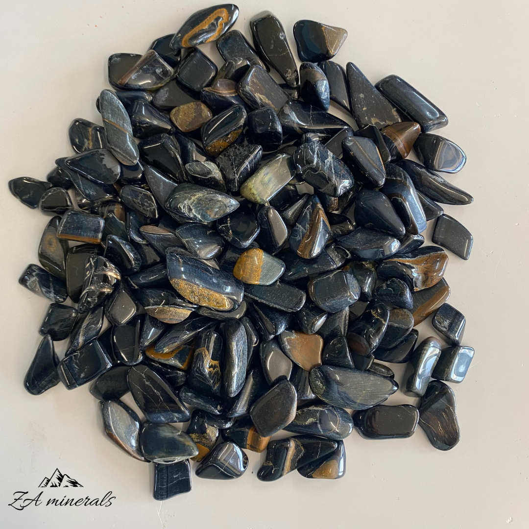 Polished Blue Tiger's Eye tumbles 1kg