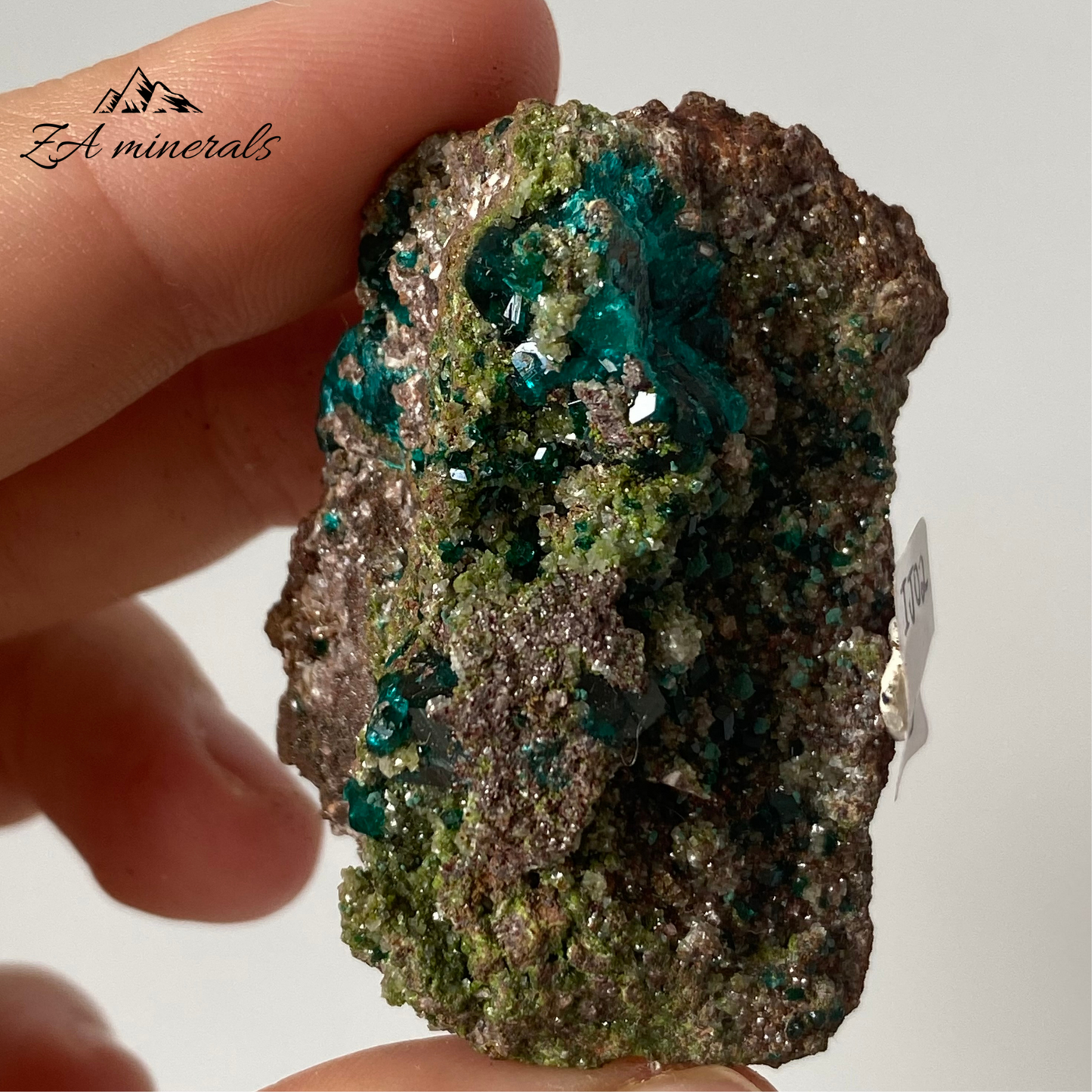 Dioptase Calcite Tsumeb 0.043kg IJ02