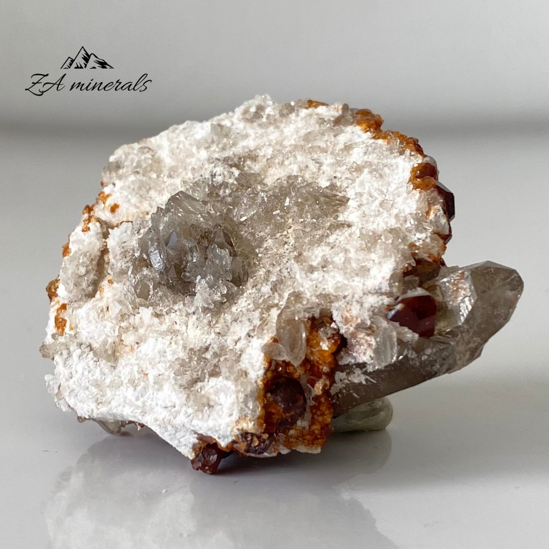 Spessartine Garnet & Smoky Quartz 0.046kg