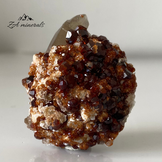 Spessartine Garnet & Smoky Quartz 0.046kg