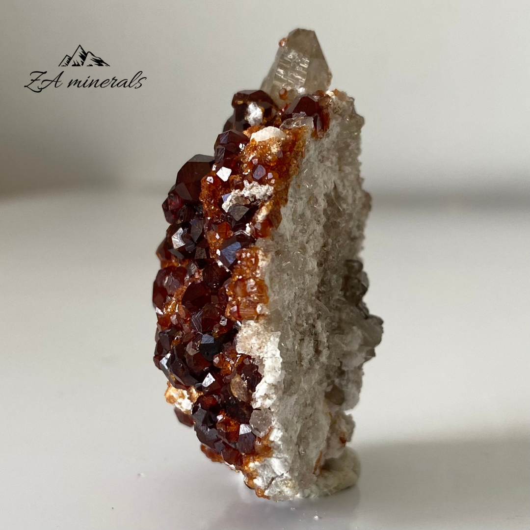 Spessartine Garnet & Smoky Quartz 0.046kg