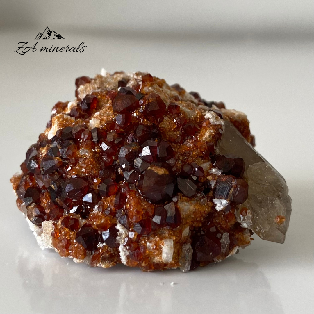 Spessartine Garnet & Smoky Quartz 0.046kg