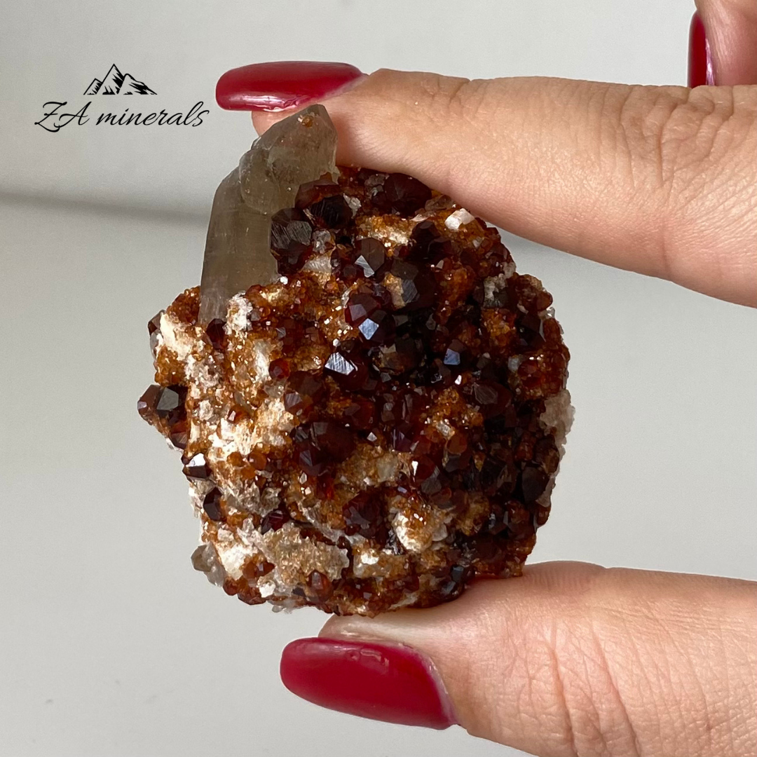 Spessartine Garnet & Smoky Quartz 0.046kg