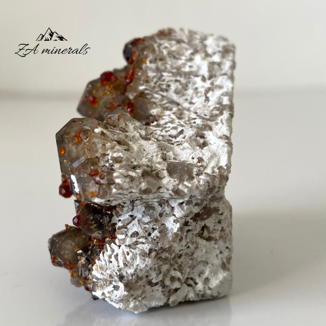 Spessartine Garnet & Smoky Quartz 0.079kg