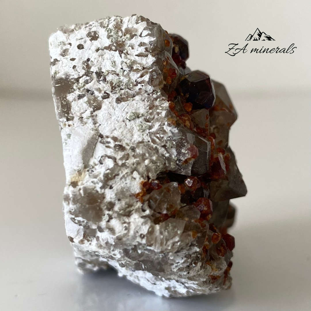 Spessartine Garnet & Smoky Quartz 0.079kg