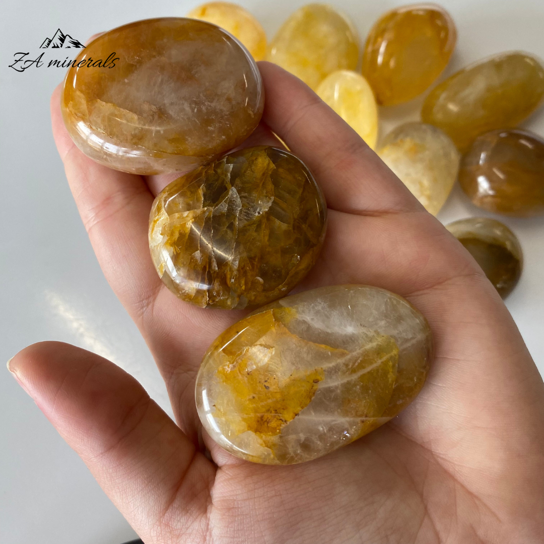 Polished Yellow Hematoid Quartz  (x3)  0.160kg IS4