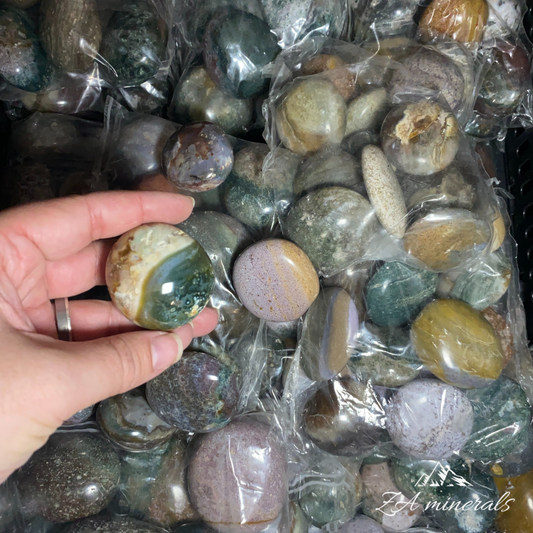 Polished Ocean Jasper Palmstones 1kg