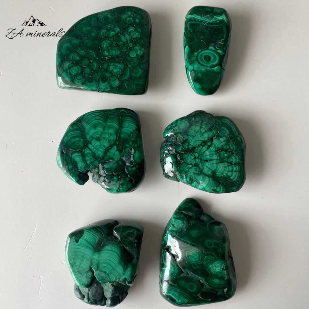 Polished Malachite Freeforms (x6) 0.409kg TT11