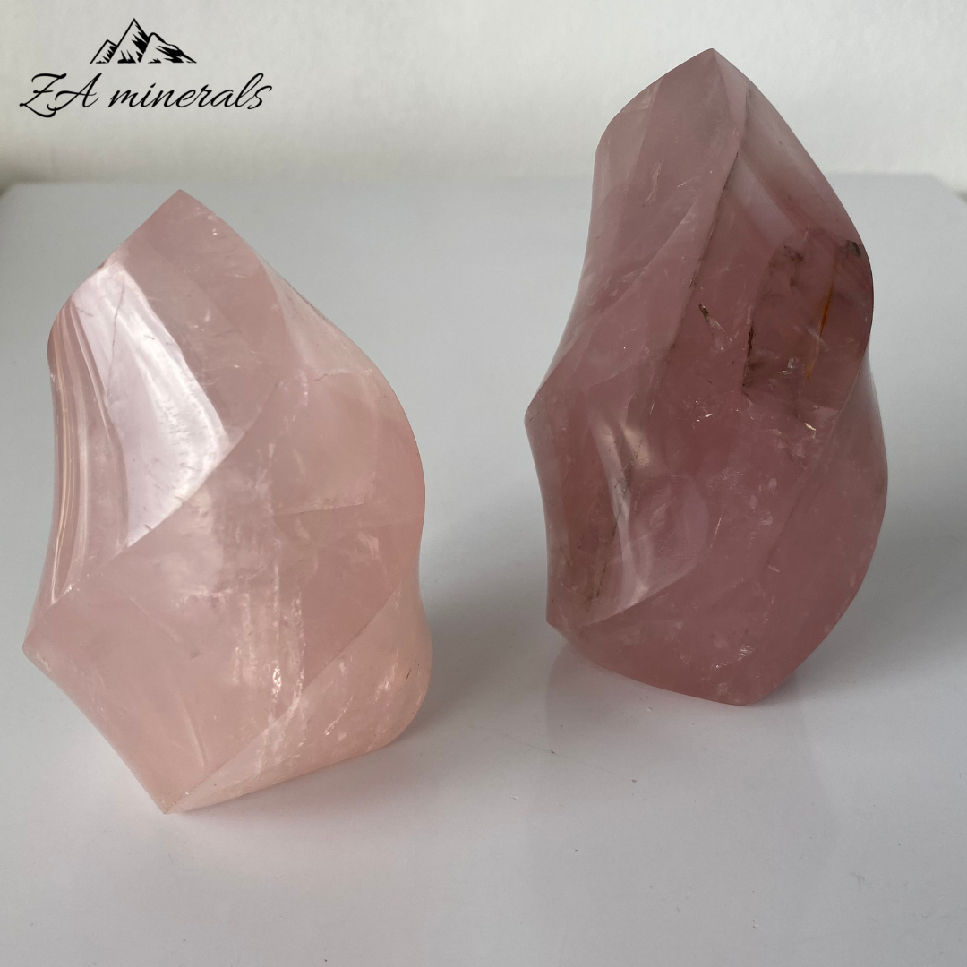 Polished Rose Quartz Flames 1kg