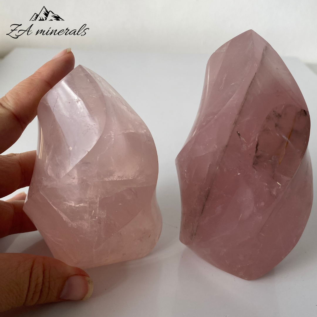 Polished Rose Quartz Flames 1kg