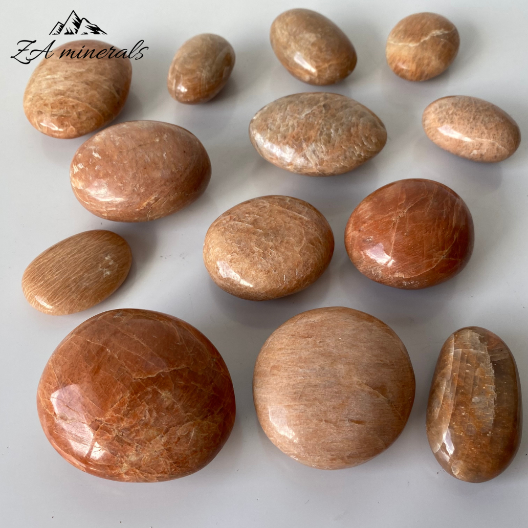 Polished Peach Moonstone Palmstones 2kg