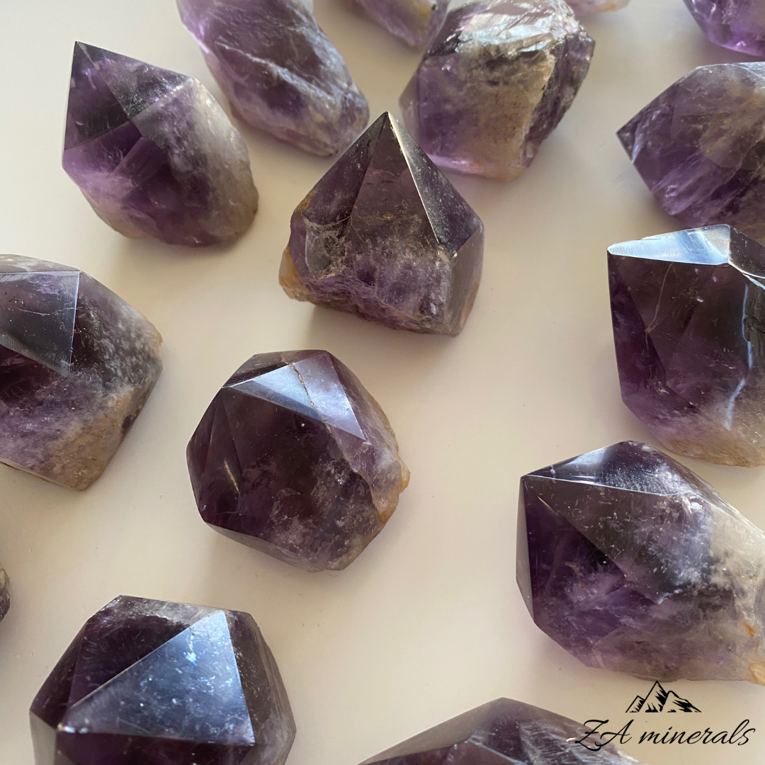 Part-Polished Amethyst Quartz (x15) 1.4kg RTS15