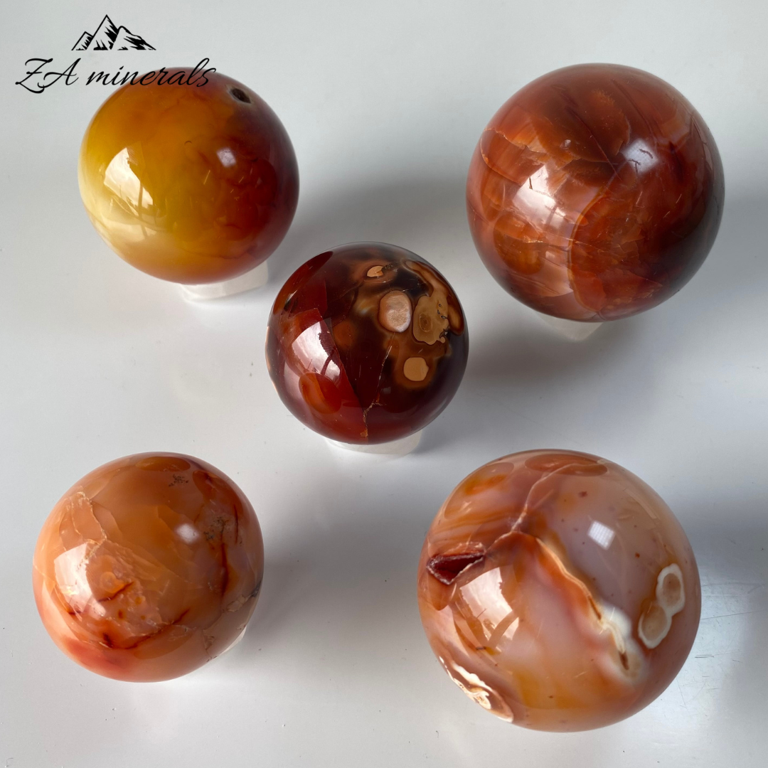 Polished Carnelian Spheres 1kg