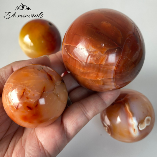 Polished Carnelian Spheres 1kg