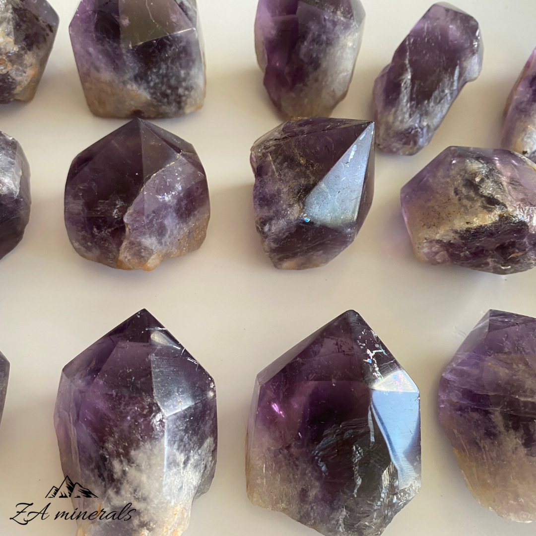 Part-Polished Amethyst Quartz (x15) 1.4kg RTS15