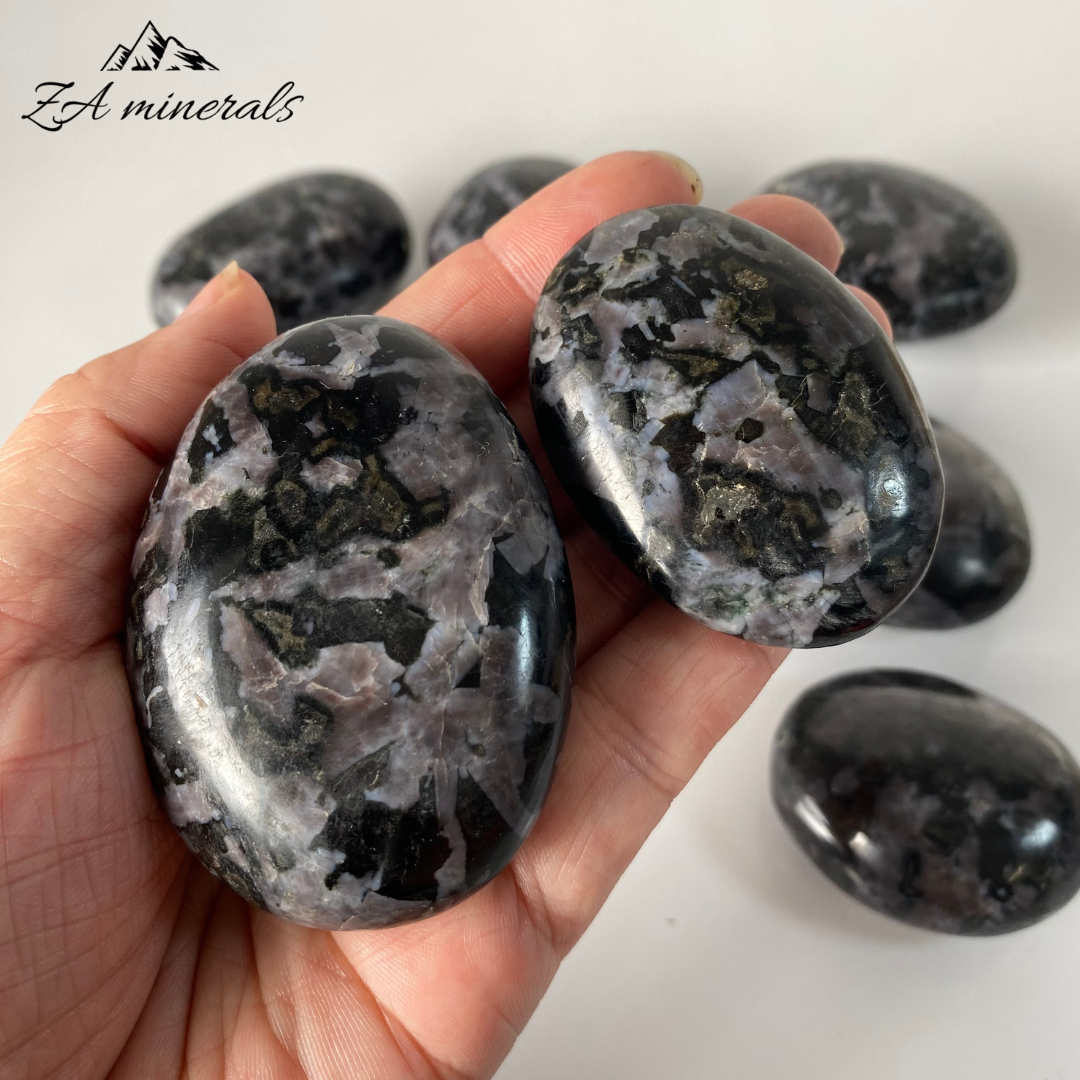 Polished Indigo Gabbro Palmstones 1kg