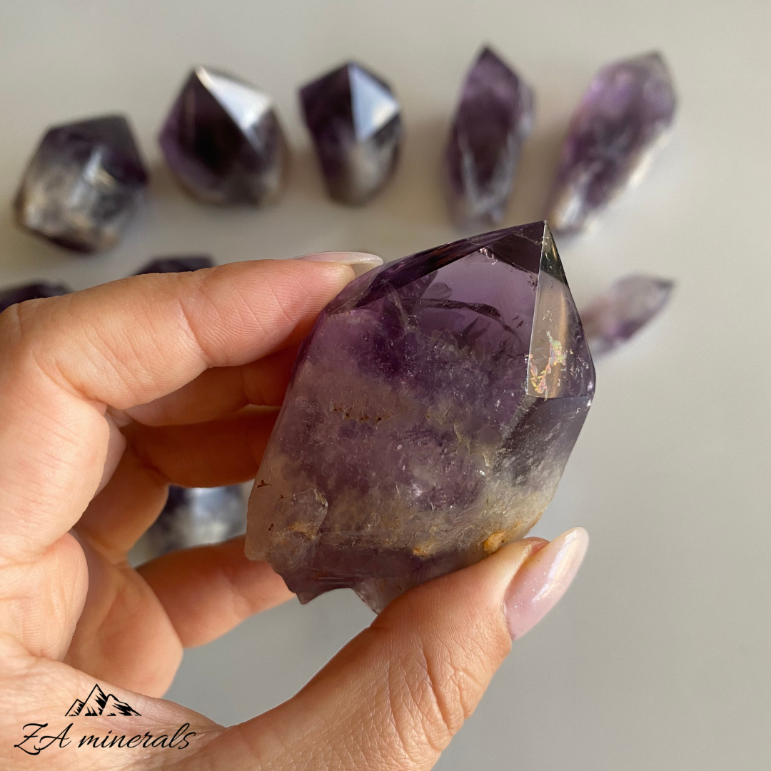 Part-Polished Amethyst Quartz (x15) 1.4kg RTS15