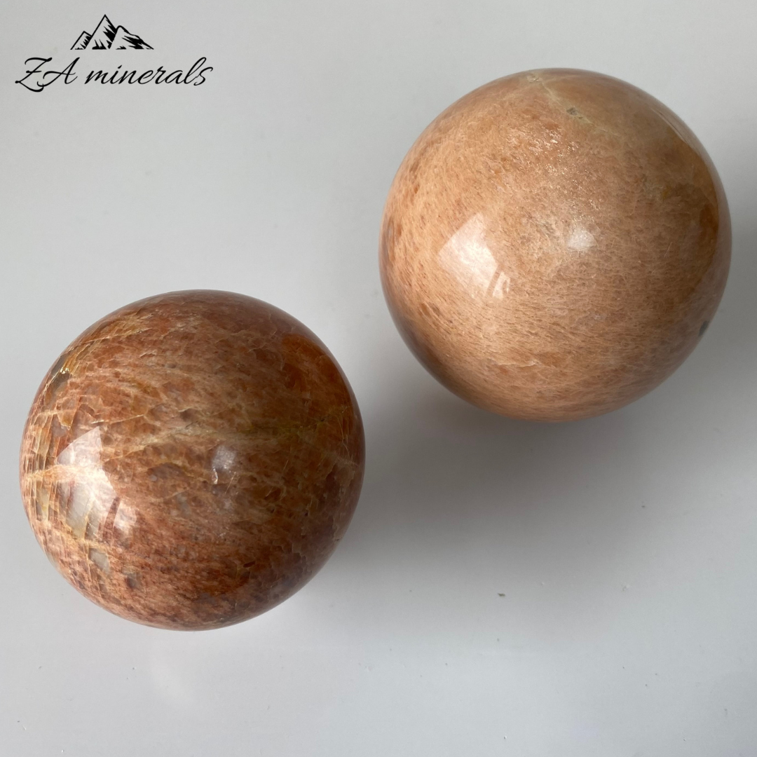 Polished Peach Moonstone Spheres 1kg