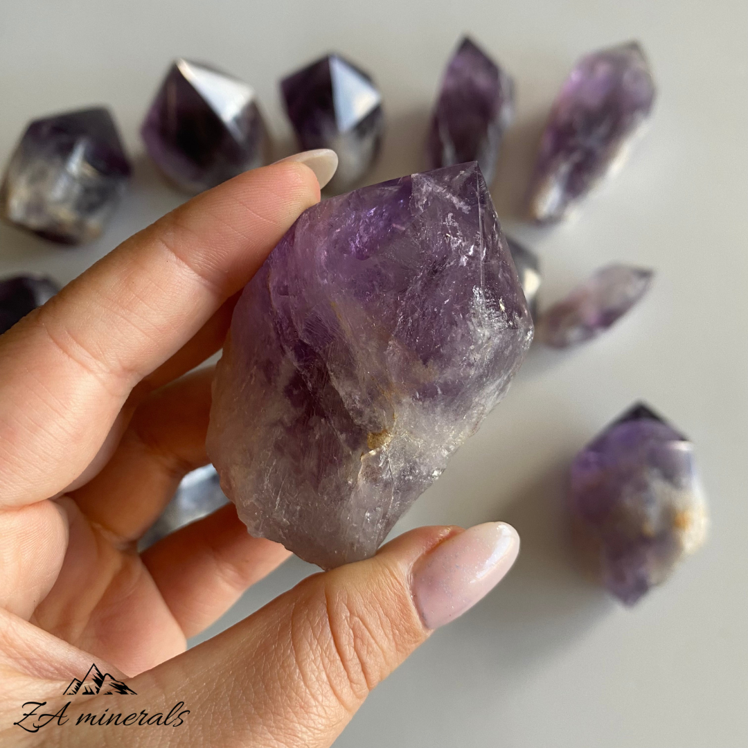 Part-Polished Amethyst Quartz (x15) 1.4kg RTS15