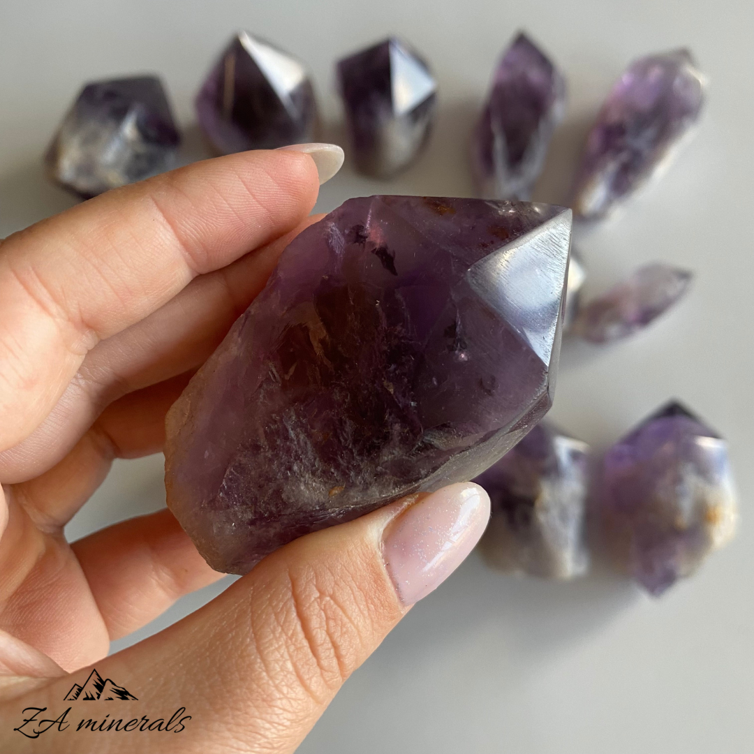 Part-Polished Amethyst Quartz (x15) 1.4kg RTS15