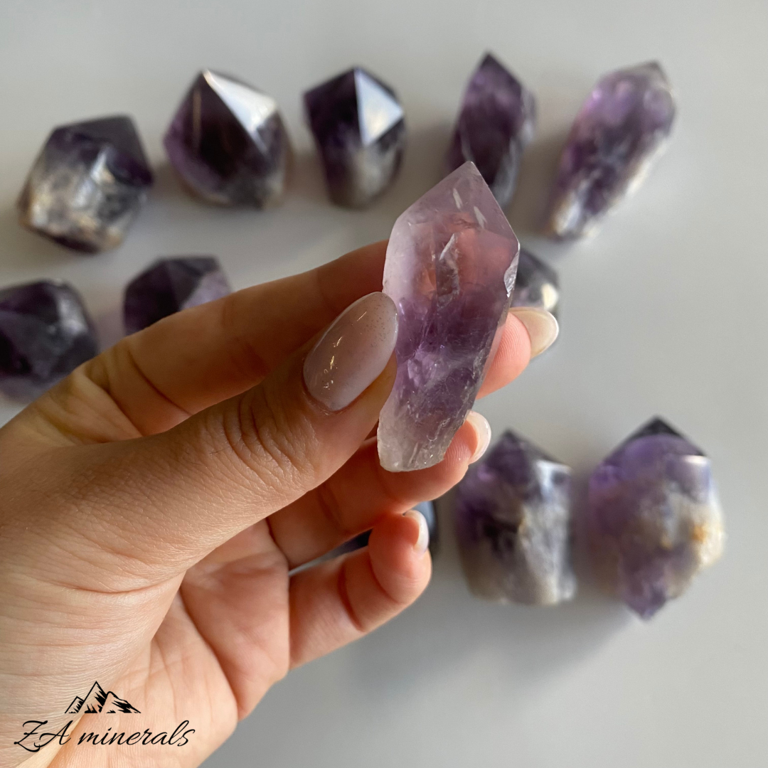 Part-Polished Amethyst Quartz (x15) 1.4kg RTS15