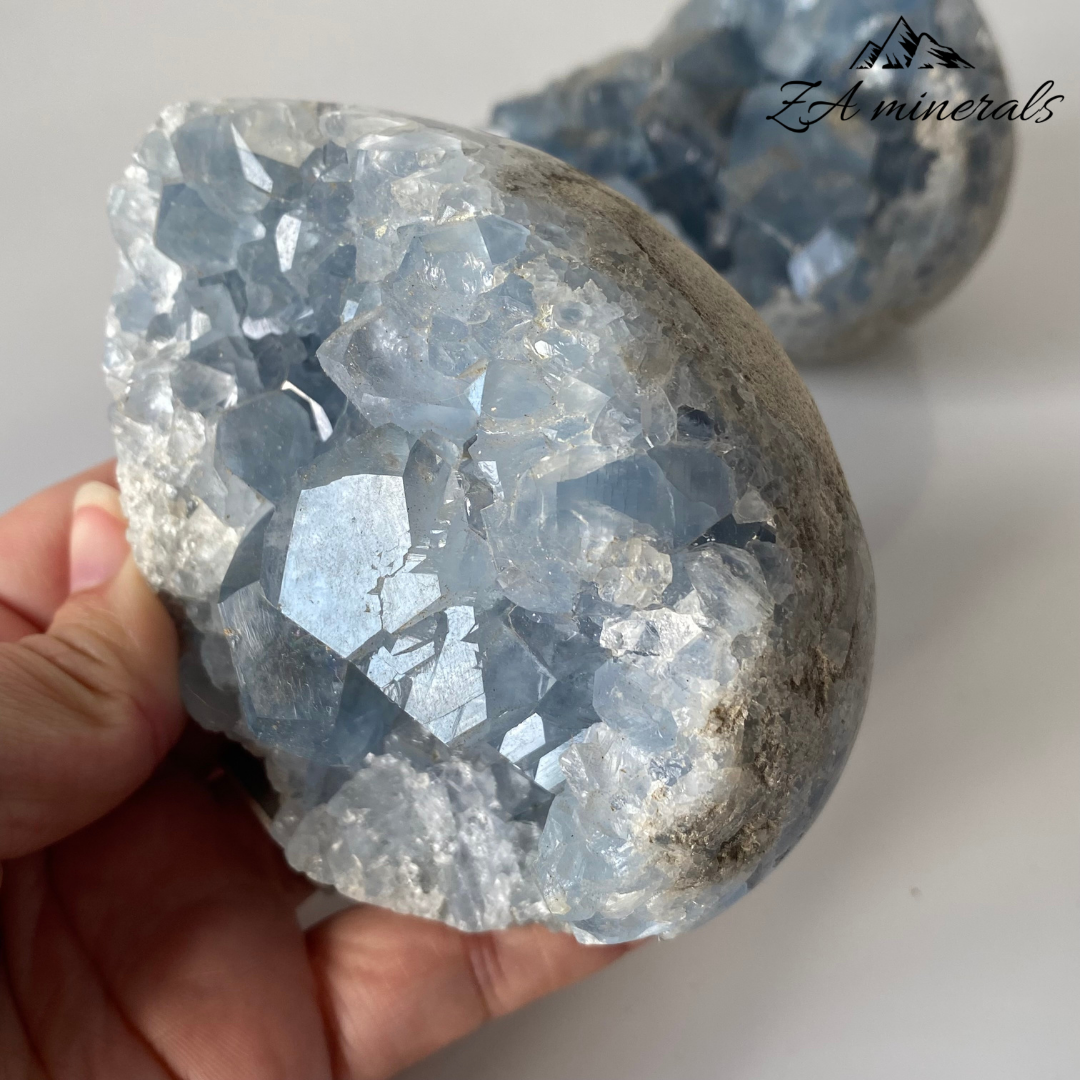 Celestite Egg Geode (x2) 1.548kg