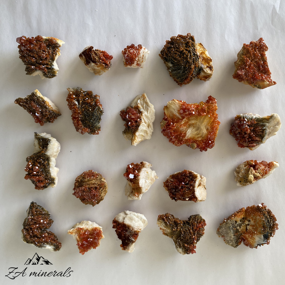 Vanadinite Barite (x19) 0.826kg RTS17