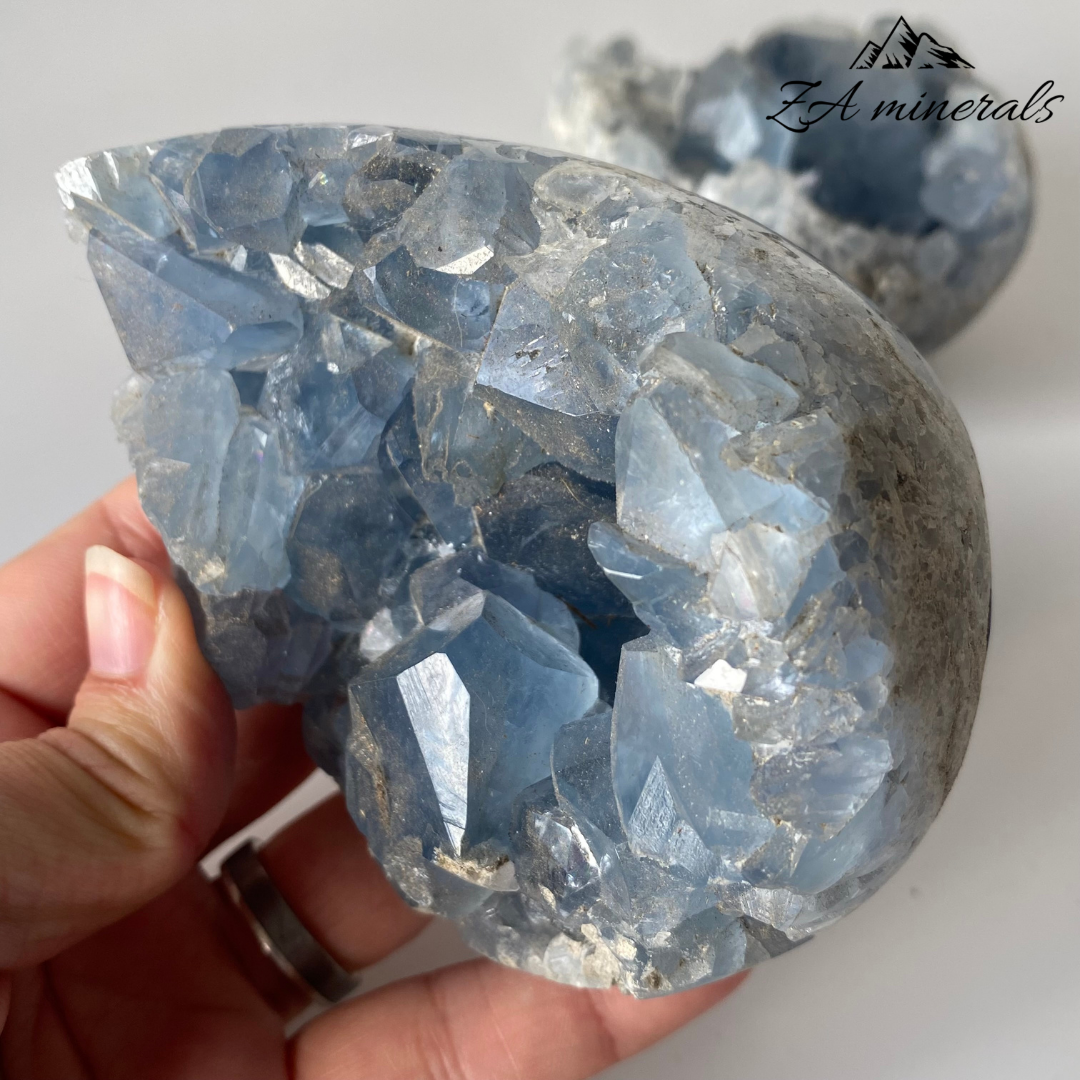 Celestite Egg Geode (x2) 1.548kg