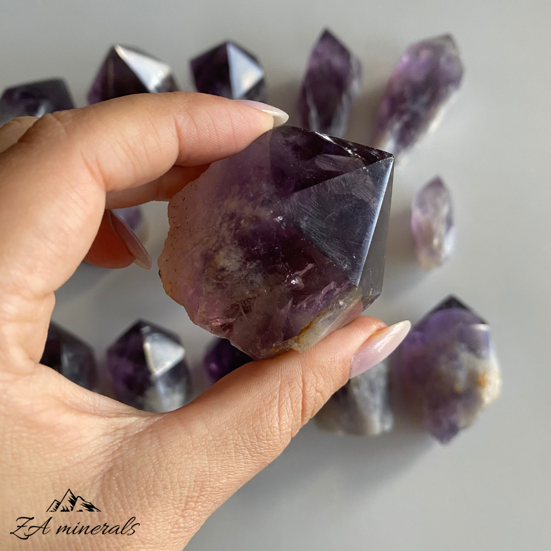 Part-Polished Amethyst Quartz (x15) 1.4kg RTS15