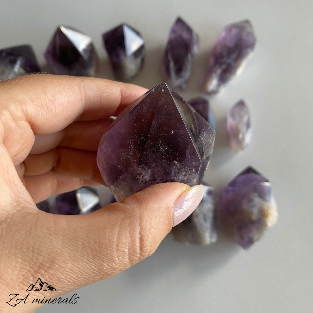 Part-Polished Amethyst Quartz (x15) 1.4kg RTS15