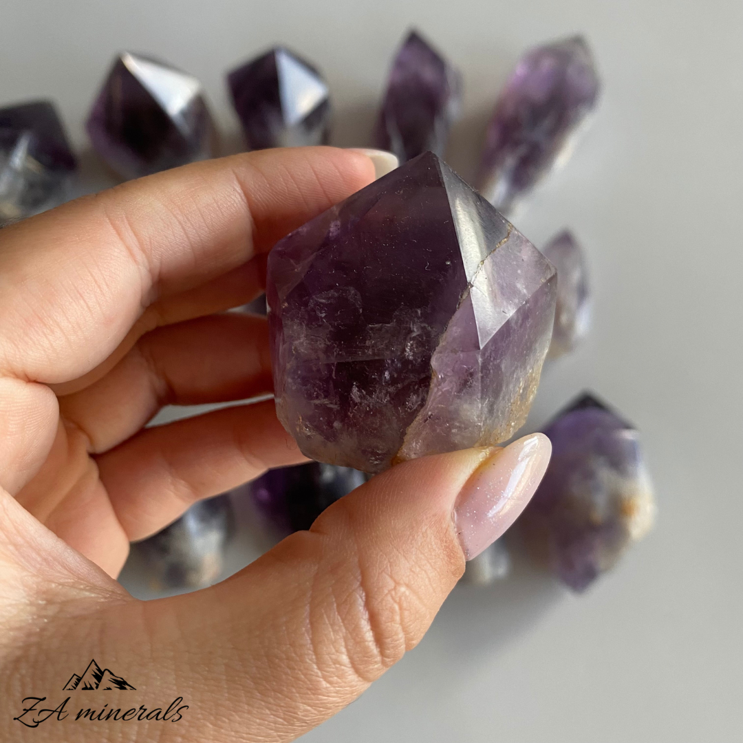 Part-Polished Amethyst Quartz (x15) 1.4kg RTS15