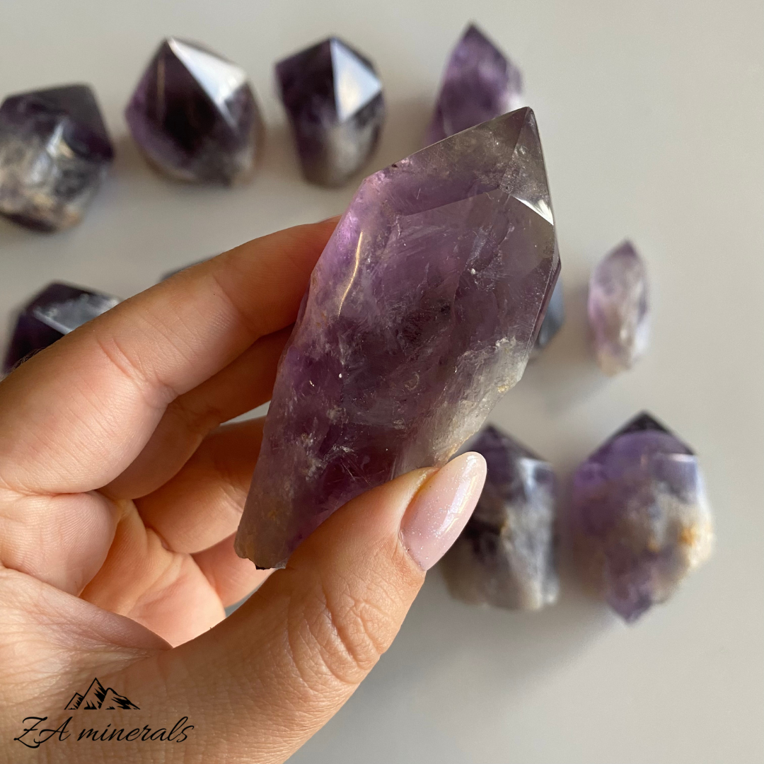 Part-Polished Amethyst Quartz (x15) 1.4kg RTS15